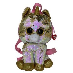 Ty Fantasia Unicorn Flippable Sequin Plush Backpack